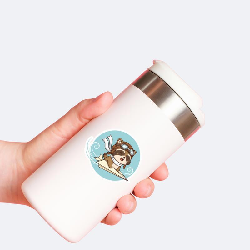 Raccoon Dog Pilot Sticker