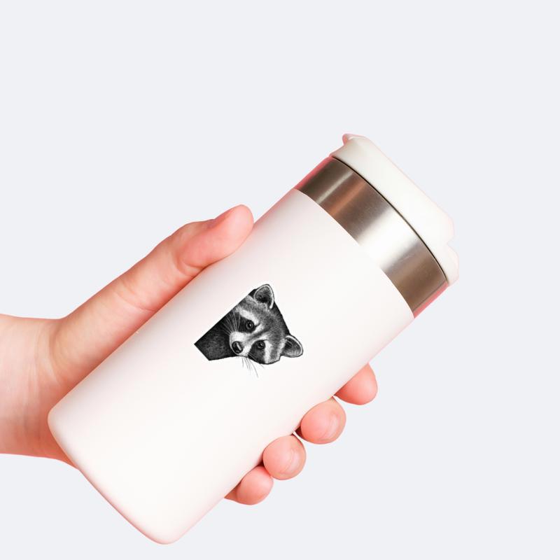 Raccoon Peeker Sticker