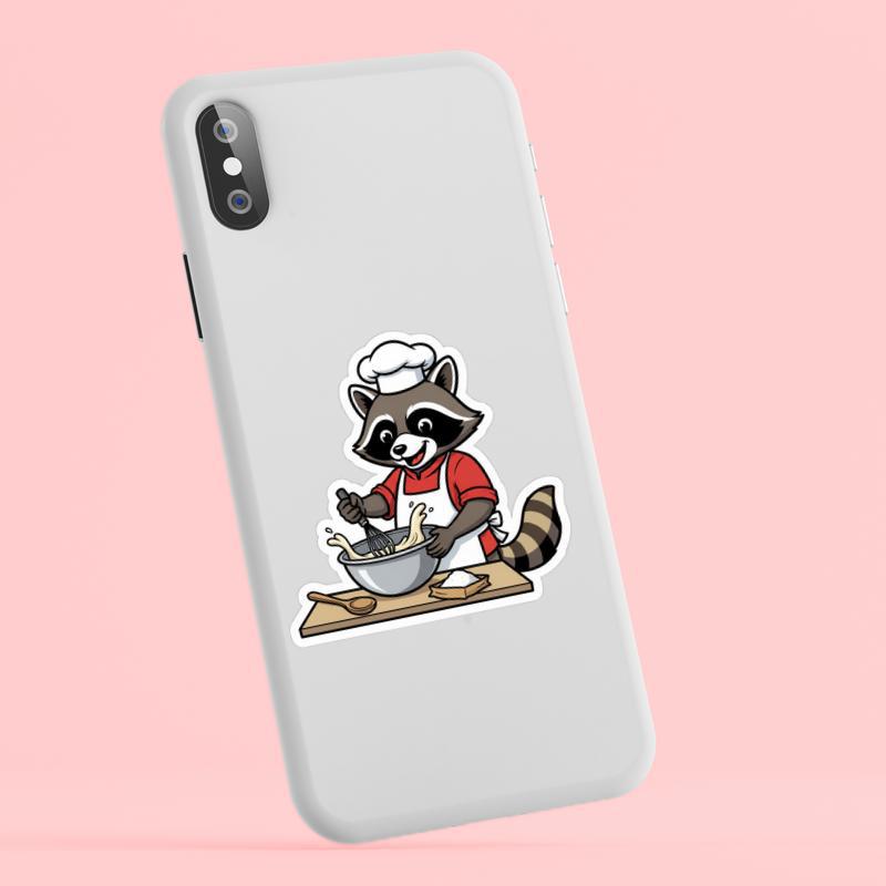 Chef Apron Pedro Raccoon Sticker