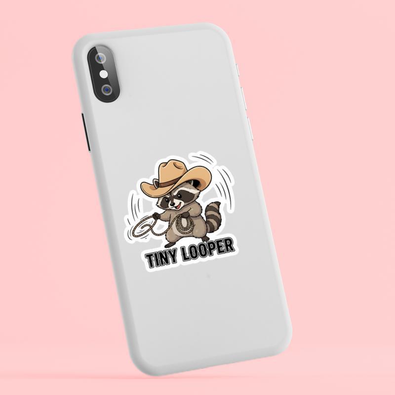 Cowboy Raccoon Lasso Spin Sticker