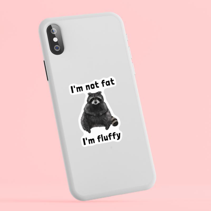 Fat Raccoon, I'm Not Fat Sticker