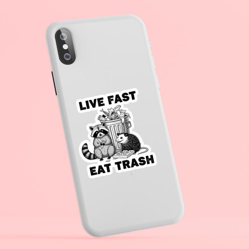 Live Trash, Eat Trash Raccoon And Possum Sticker