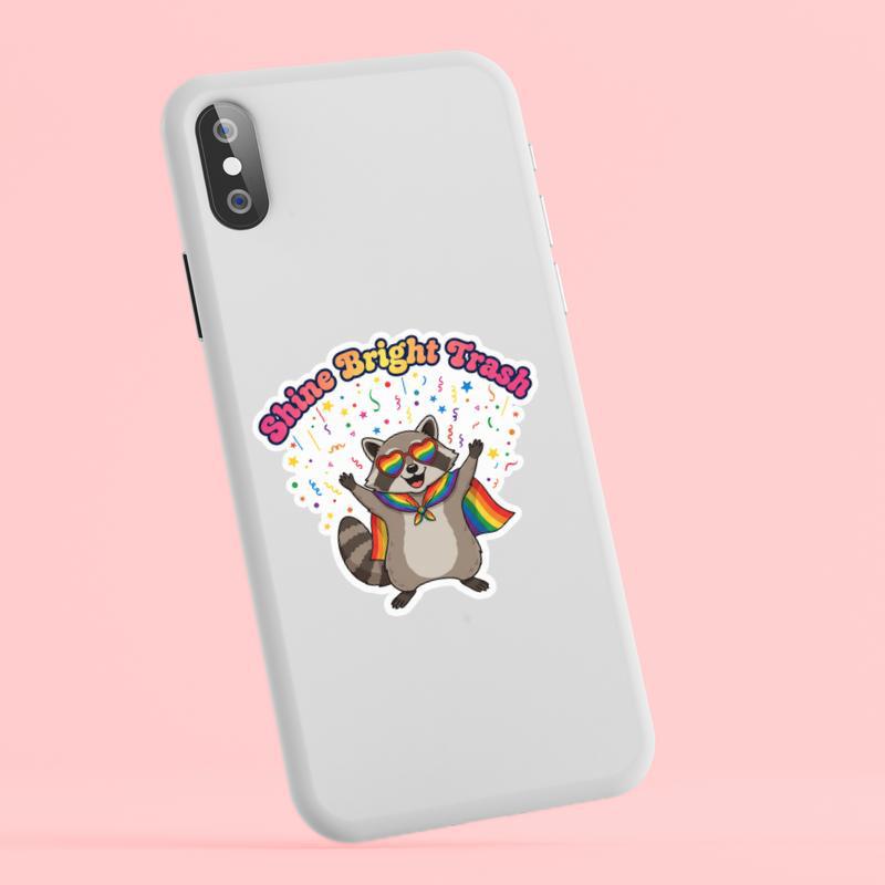 Pride Raccoon Space Explorer Sticker