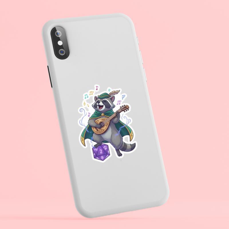 Raccoon DnD Bard Sticker