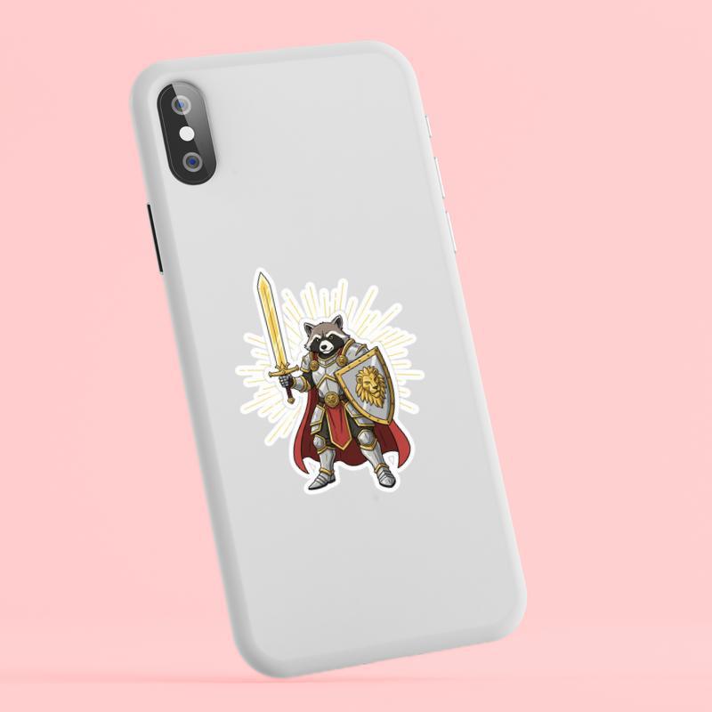Raccoon DnD Paladin Knight Sticker