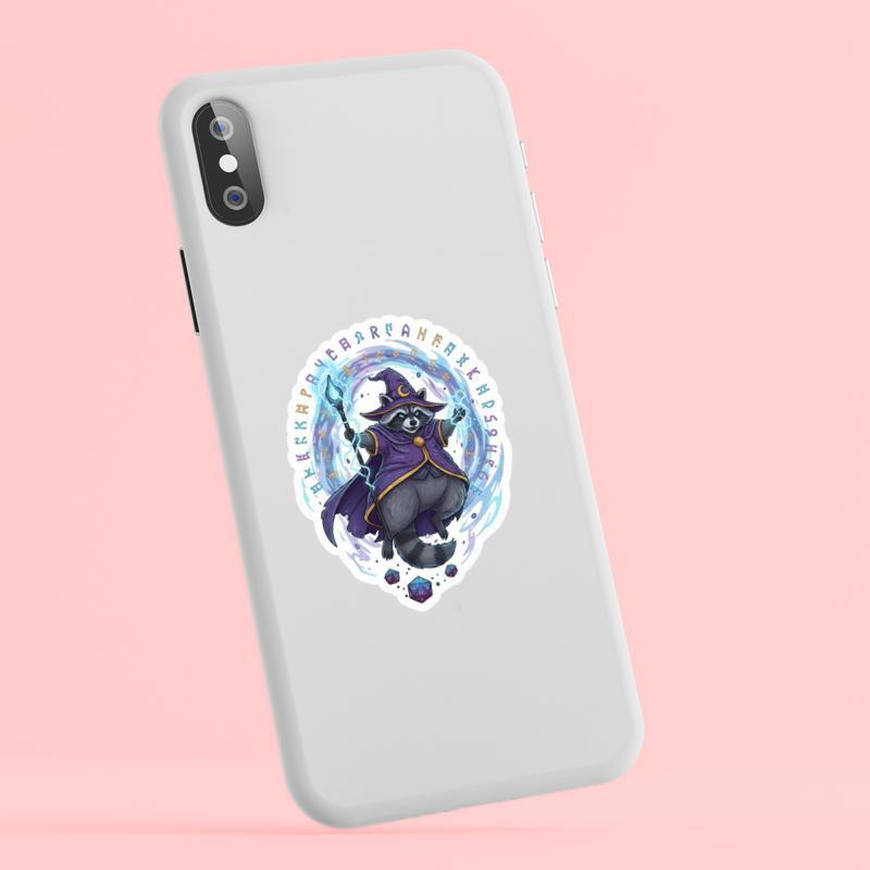 Raccoon DnD Sorcerer Sticker Raccoon DnD Sorcerer Sticker