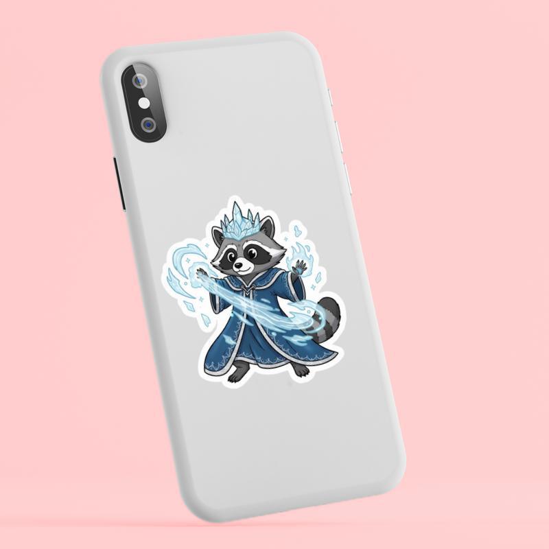 Raccoon DnD Sorcerer Of Ice Sticker Raccoon DnD Sorcerer Of Ice Sticker