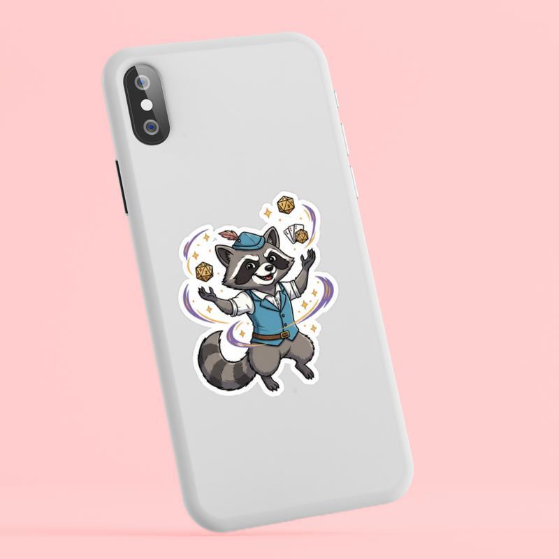 Raccoon DnD Trickster Sticker Raccoon DnD Trickster Sticker