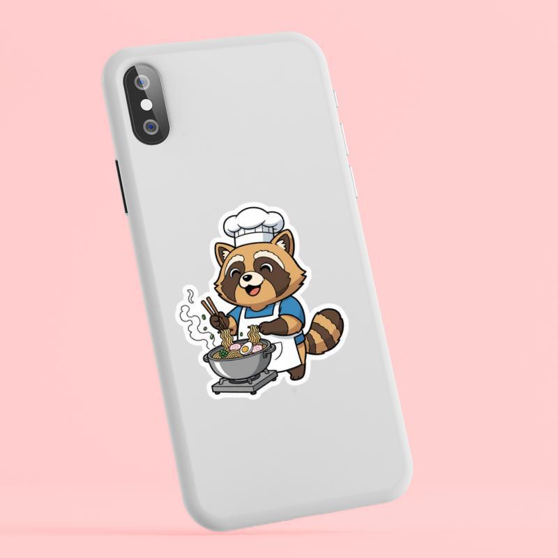 Raccoon Dog Chef Sticker