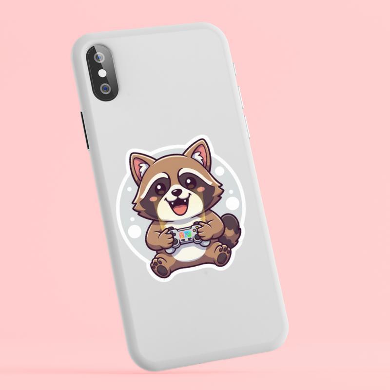 Raccoon Dog Gamer Sticker