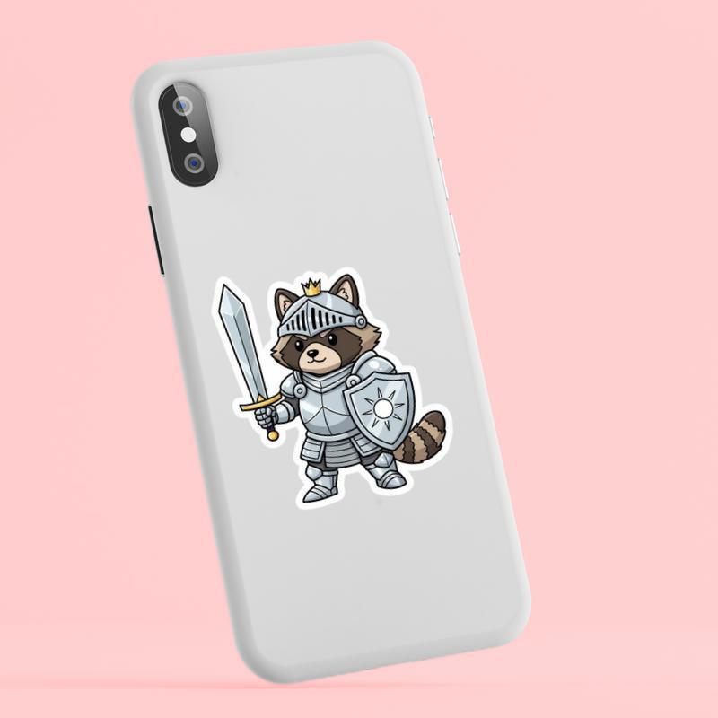 Raccoon Dog Knight Sticker