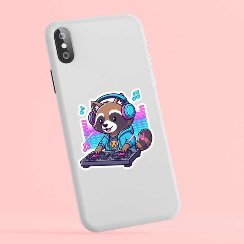 Raccoon Dog Music DJ Sticker