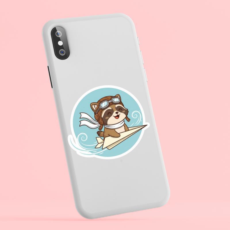Raccoon Dog Pilot Sticker