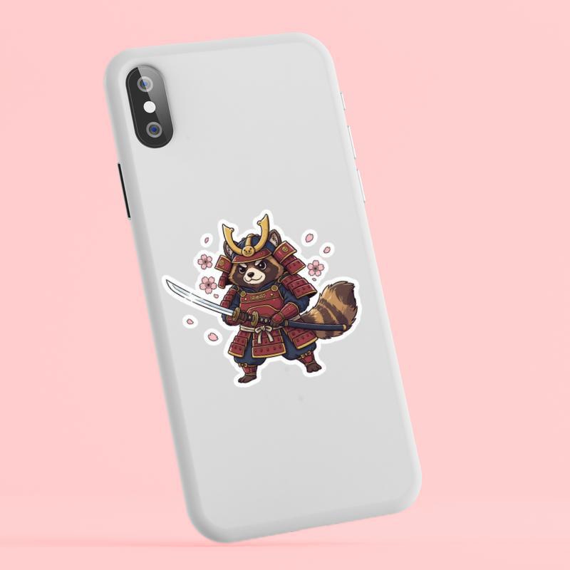 Raccoon Dog Samurai Sticker Raccoon Dog Samurai Sticker