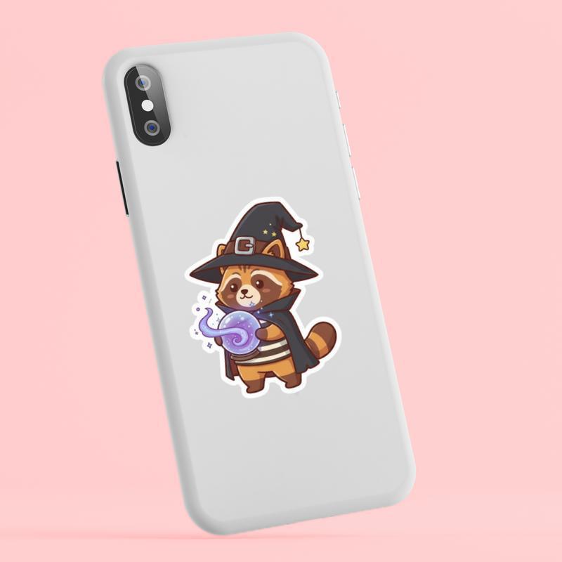 Raccoon Dog Witchy Vibes Sticker