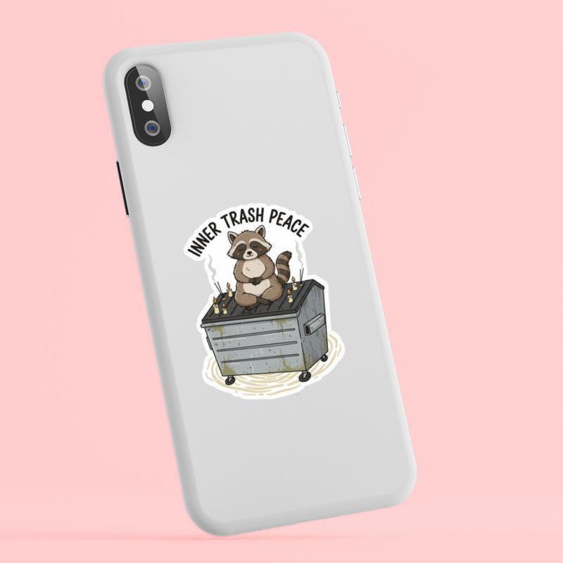 Raccoon Dumpster Meditation Vibes Sticker