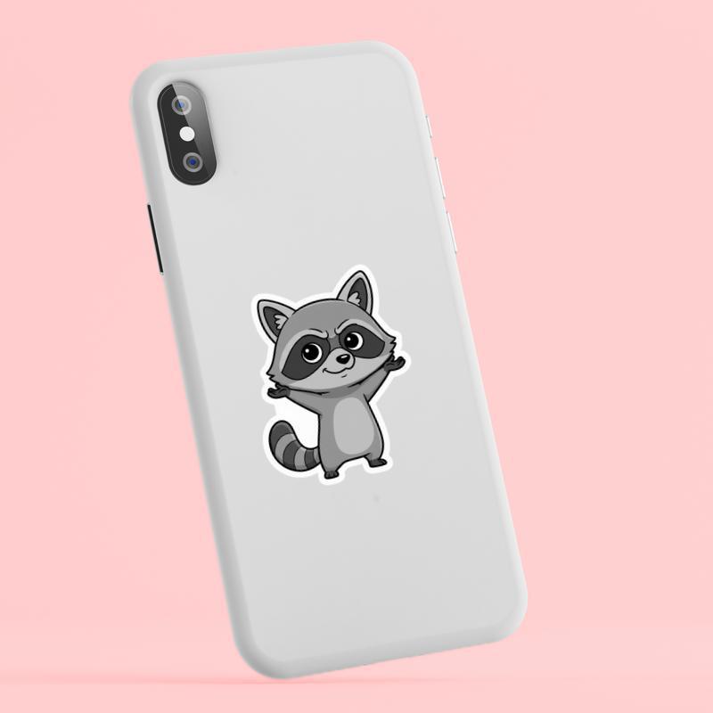 Sarcastic Raccoon Shrug Sticker