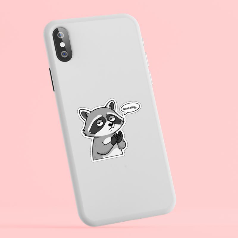 Sarcastic Raccoon “Wow… Amazing” Sticker Sarcastic Raccoon “Wow… Amazing” Sticker