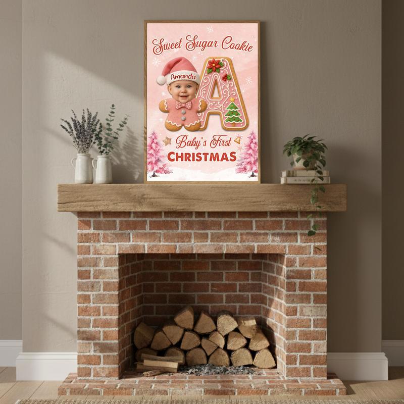 Baby's Sweetest Keepsake - Personalized Pink Sugar Cookie Canvas