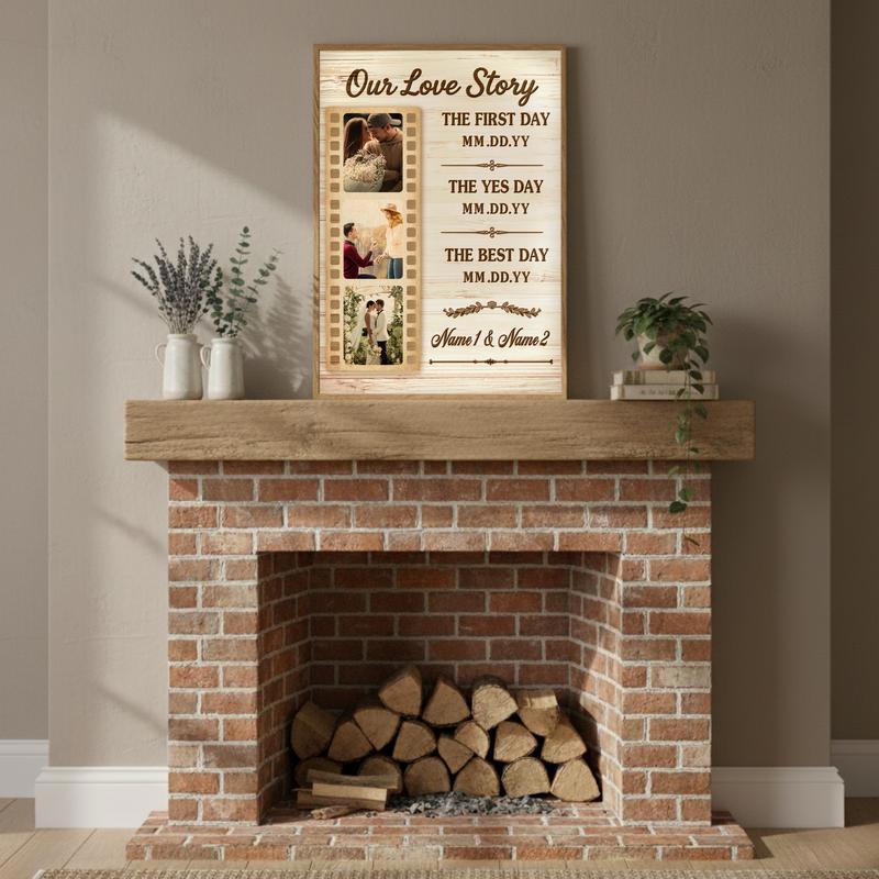 Cherish Our Journey - Personalized Milestone Photo Timeline Canvas