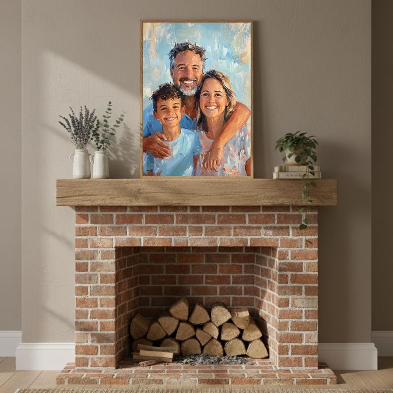 Legacy of Love Family Oil Portrait Custom Canvas Art