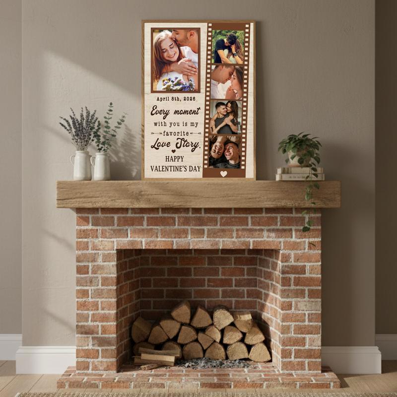 Film Strip Canvas - Personalized Love Story Photo Valentine Gift