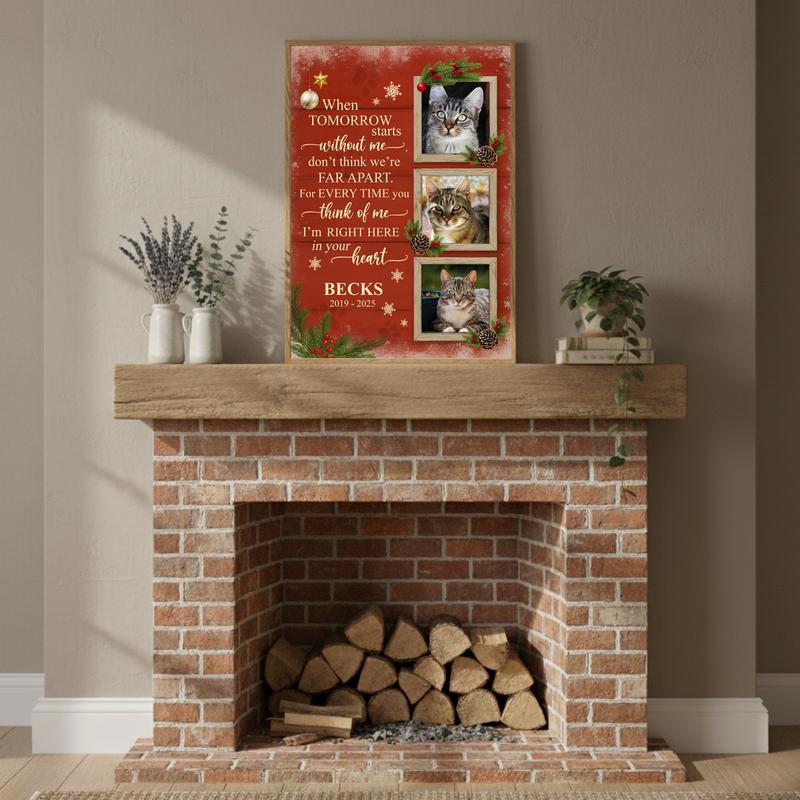 Forever In My Heart - Custom Cat Memorial Photo Collage Canvas