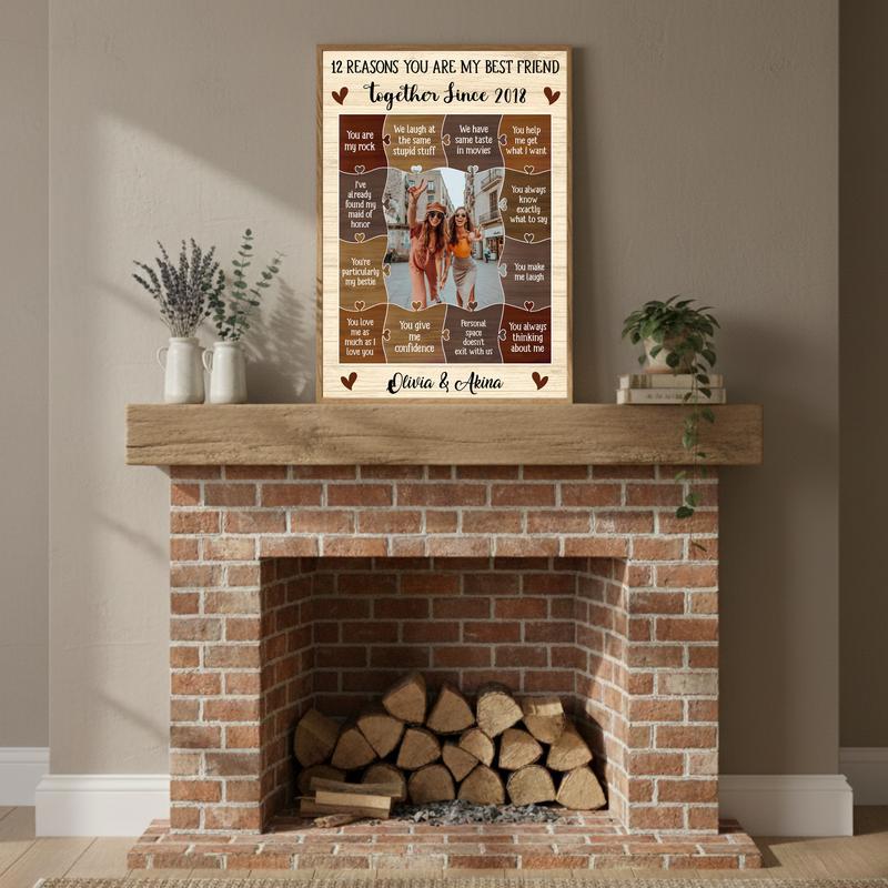 Friendship Appreciation - 12 Reasons Why I Love My Bestie Canvas
