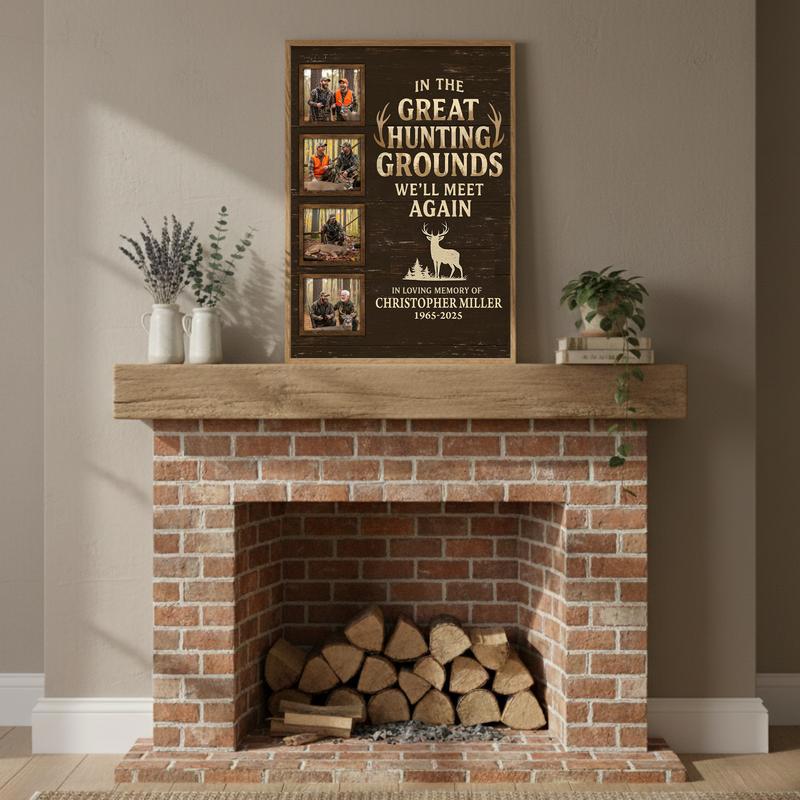 Hunter's Forever Home - Personalized Rustic Memorial Canvas