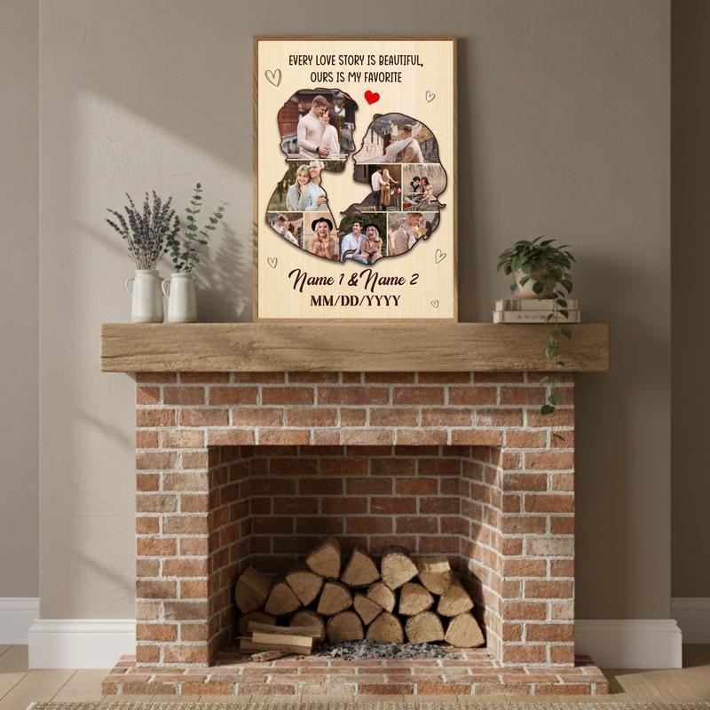 Memories Together Personalized Valentine Photo Gift Canvas