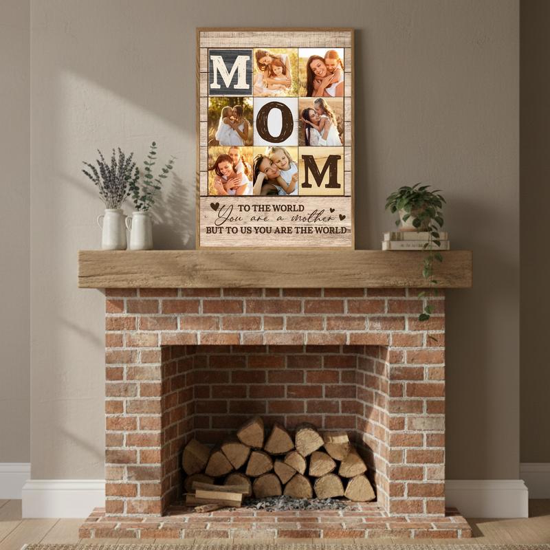 One Person My Universe Custom Photo Canvas Keepsake for Mom