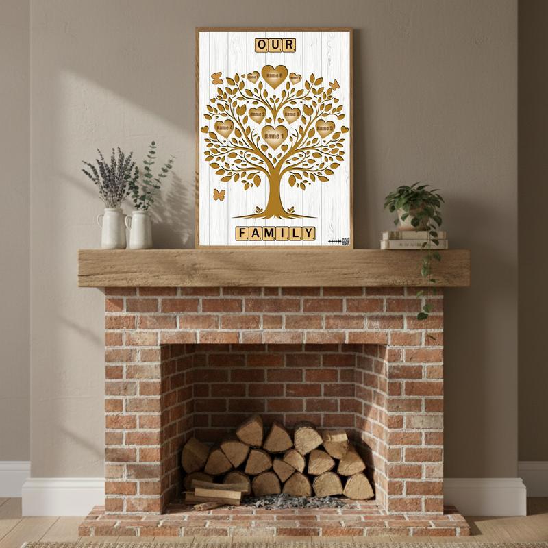 Custom Family Tree Canvas - Your Family Name Your Story