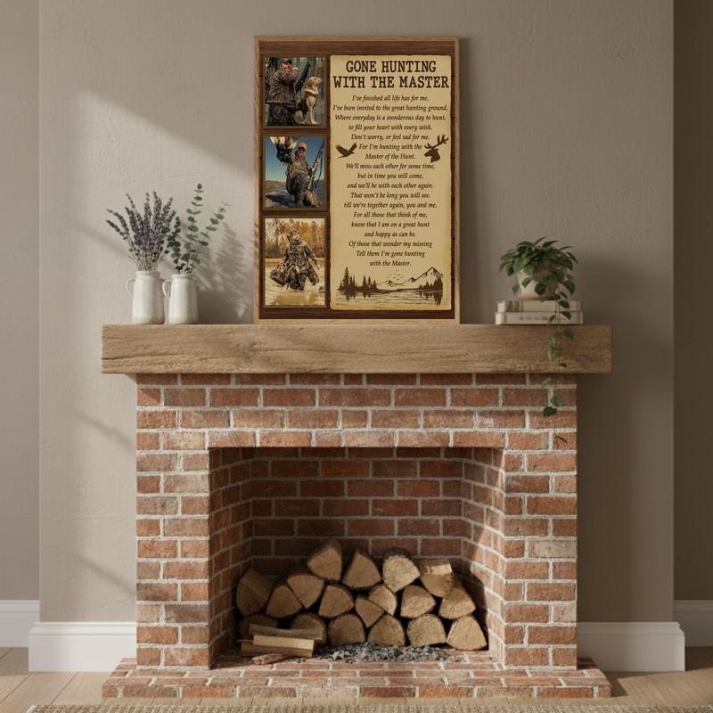 Personalized Hunter Memorial - Gone Hunting Remembrance Canvas