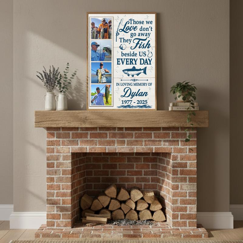 Personalized Memory Keepsake - Fishing Memorial Canvas