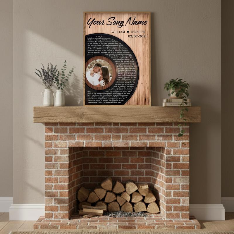 First Dance Song Personalized Lyrics Photo Canvas