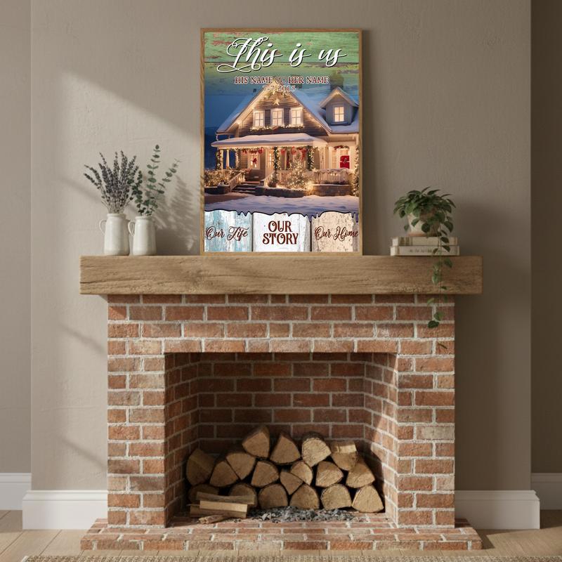 Custom Reunion Photo Canvas Our Family's Christmas Story