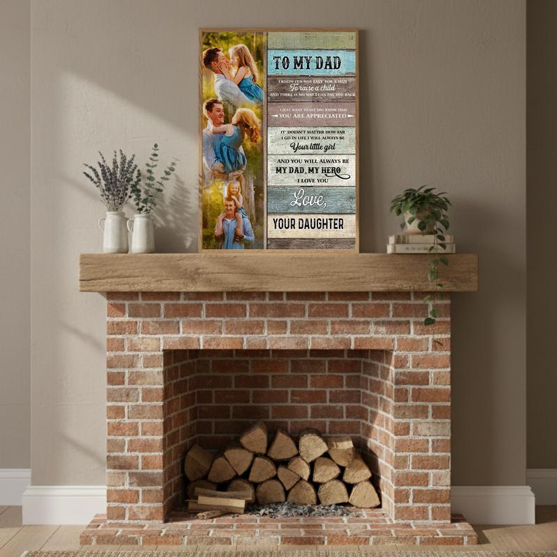 Forever Hero Dad Daughter's Personalized Canvas Keepsake