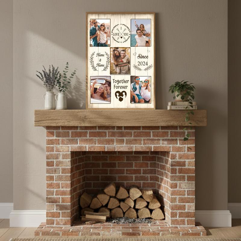 Together Forever Photo Collage Canvas - Romantic Valentine’s Gift