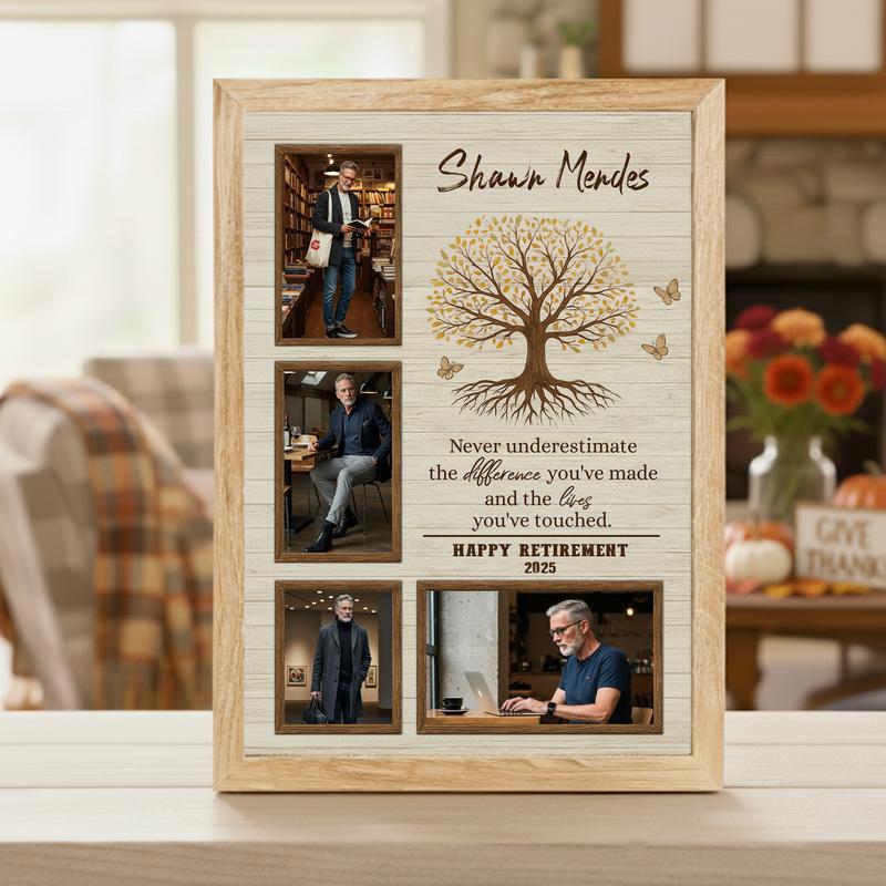 A Heartfelt Goodbye - Boss Photo Collage Retirement Canvas
