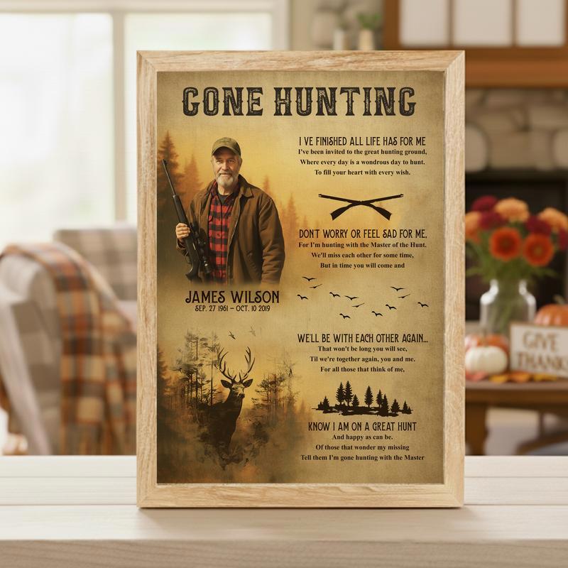 A Hunter's Legacy - Personalized Deer Memorial Art Canvas