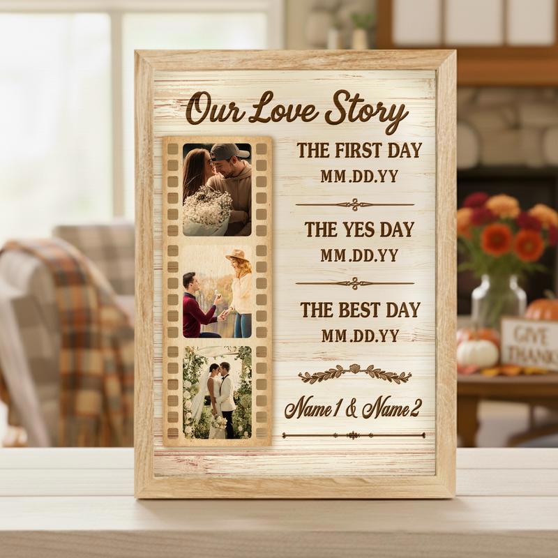 Cherish Our Journey - Personalized Milestone Photo Timeline Canvas