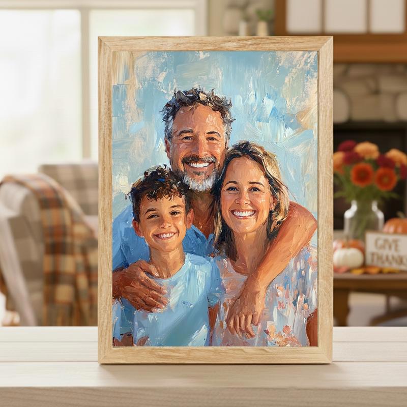Legacy of Love Family Oil Portrait Custom Canvas Art