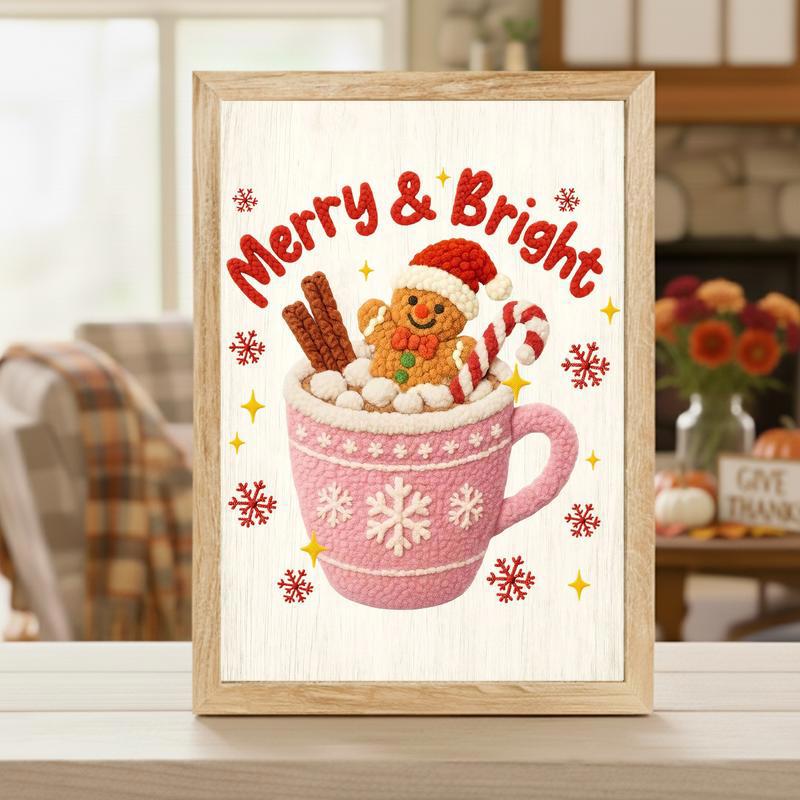 Festive Gingerbread Canvas - Personalized Quote Holiday