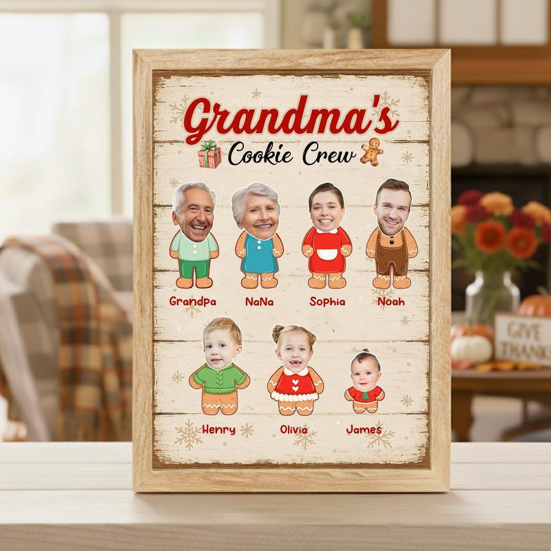 Gingerbread Family - Custom Grandma’s Cookie Crew Christmas Canvas
