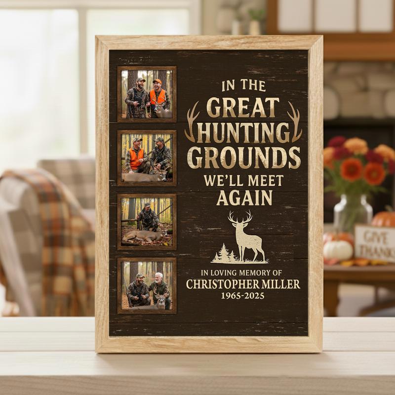 Hunter's Forever Home - Personalized Rustic Memorial Canvas