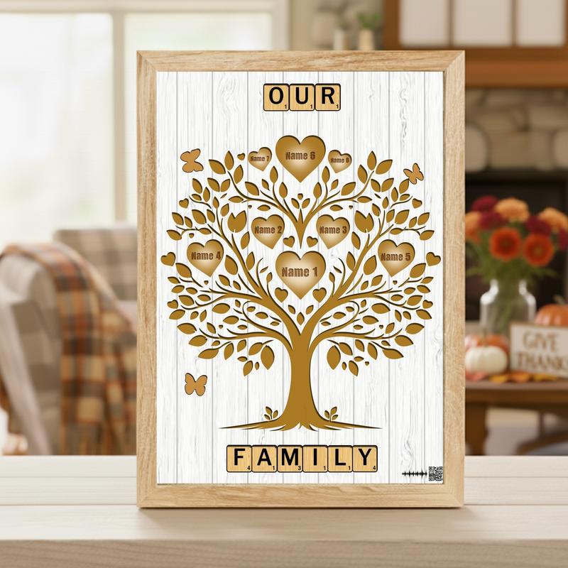 Custom Family Tree Canvas - Your Family Name Your Story
