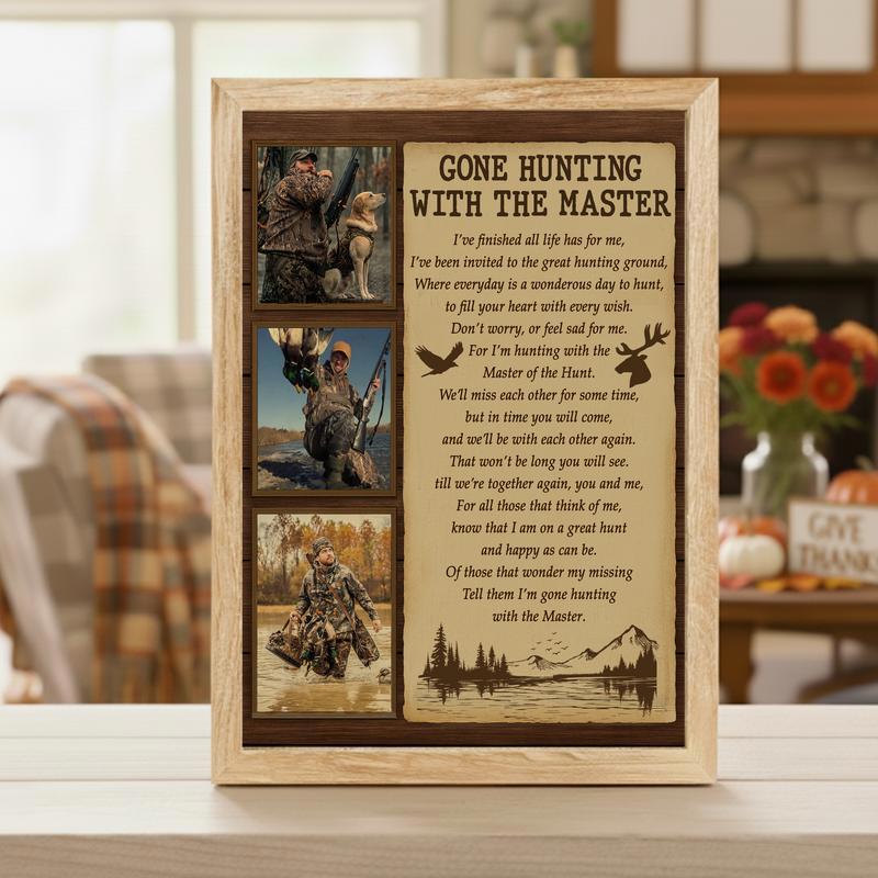Personalized Hunter Memorial - Gone Hunting Remembrance Canvas