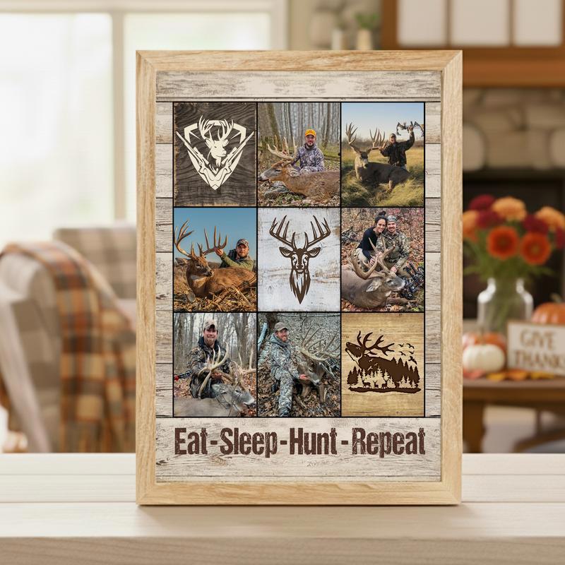Personalized Hunting Photo Collage Canvas For Outdoorsmen Memories