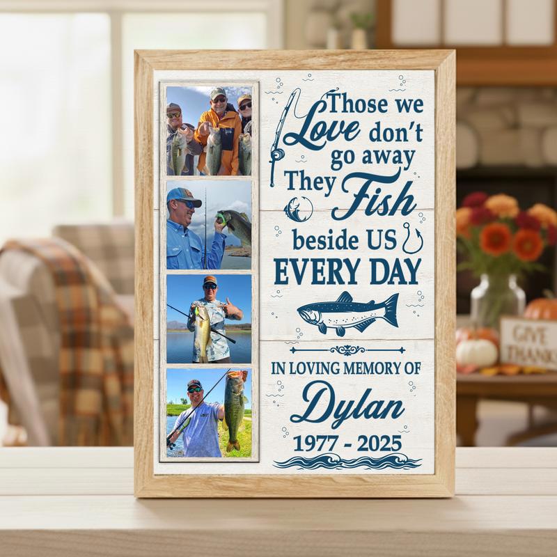 Personalized Memory Keepsake - Fishing Memorial Canvas