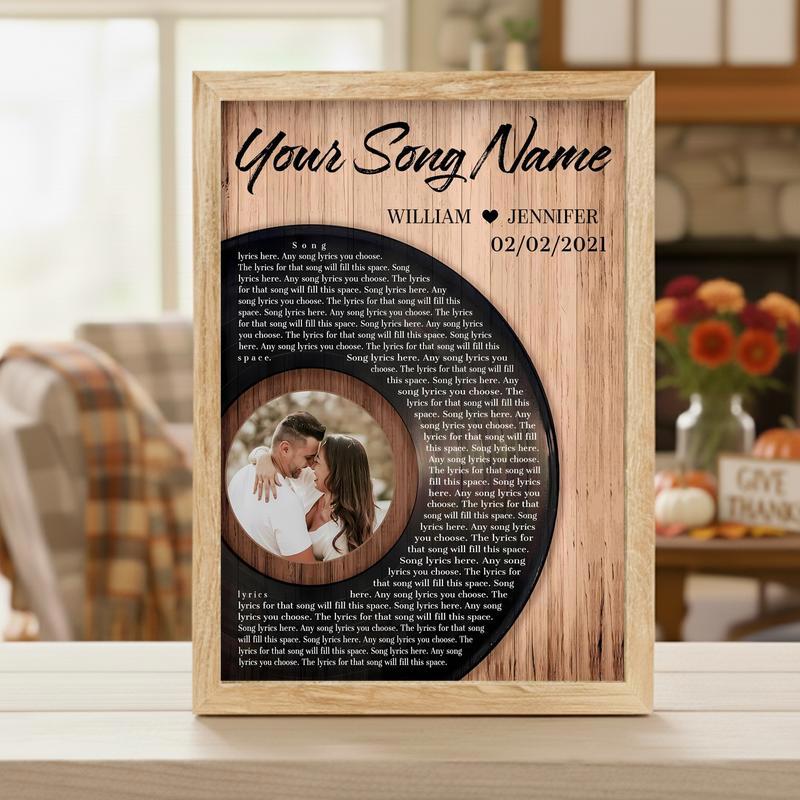 First Dance Song Personalized Lyrics Photo Canvas